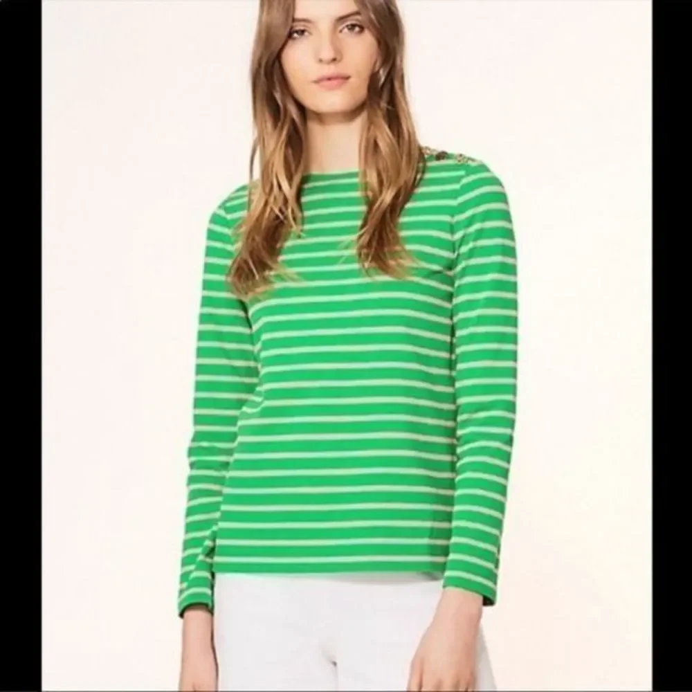 Tory‎ Burch women’s medium striped long sleeved top